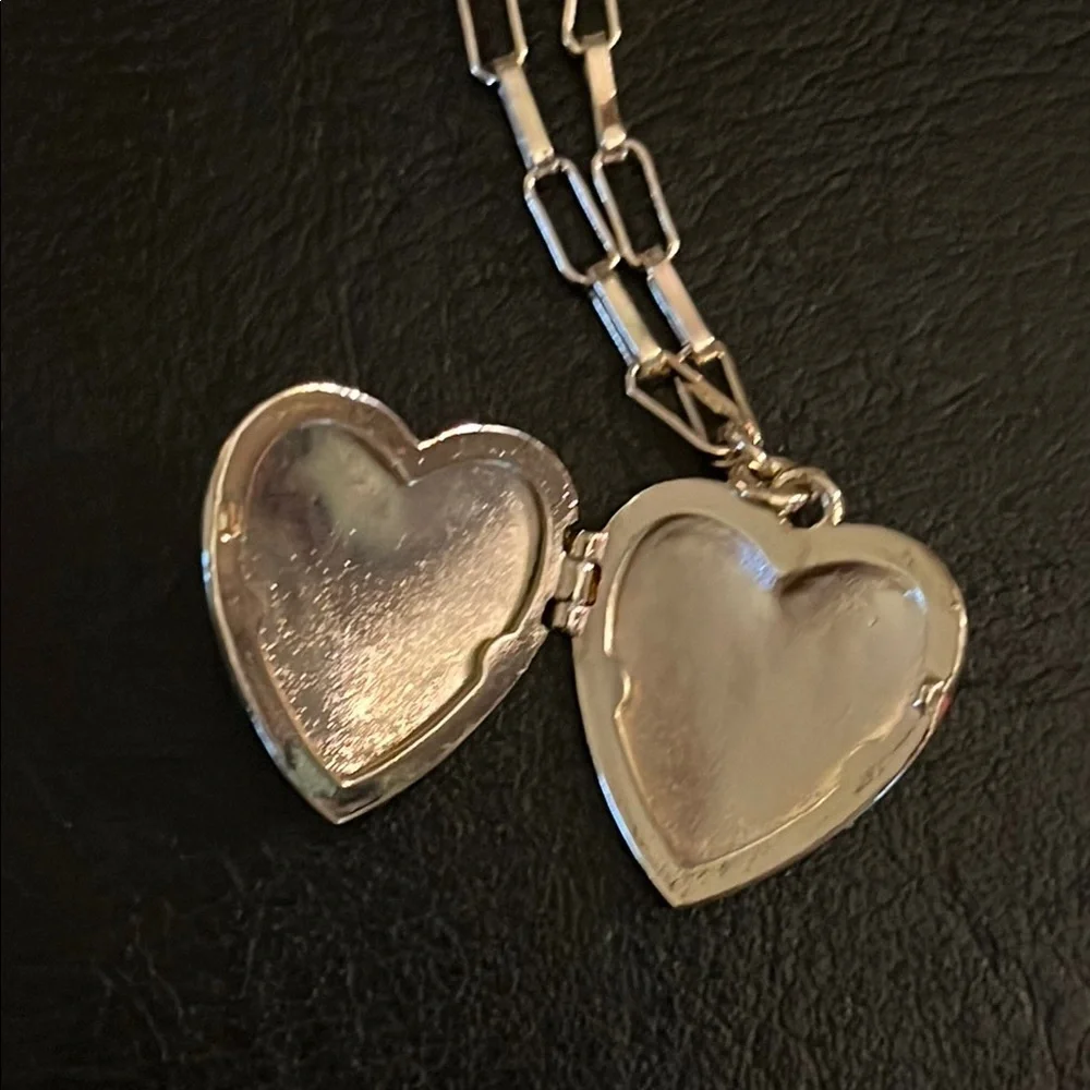J. Crew Gold Necklace with Heart Lock pendant